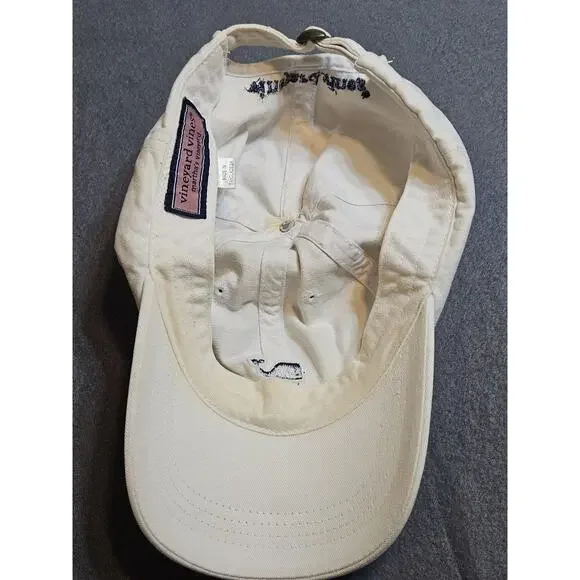 Vineyard Vines Hat Whale Vineyard White Hat Adjustable Adult Size Hat Cap - Picture 6 of 8